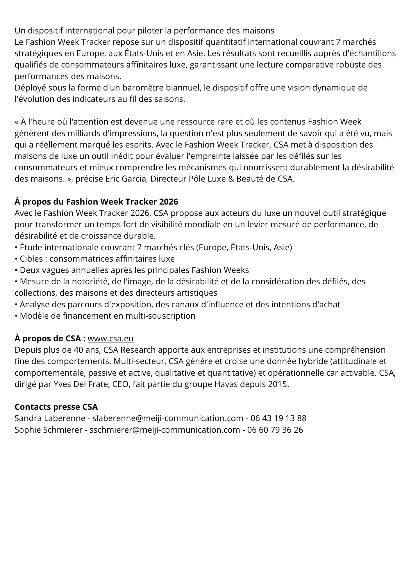 Communiqué De Presse 02 Juillet 2026 Csa Lance Le Fashion Week Tracker 2026, Le 1Er Baromètre International Qui Mesure L’impact Réel Des Fashion Weeks Sur La Performance Des Maisons De Luxe Alors (1)